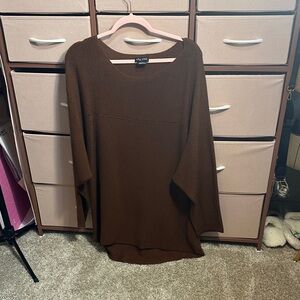 City Chic Brown Off-the-Shoulder Sweater